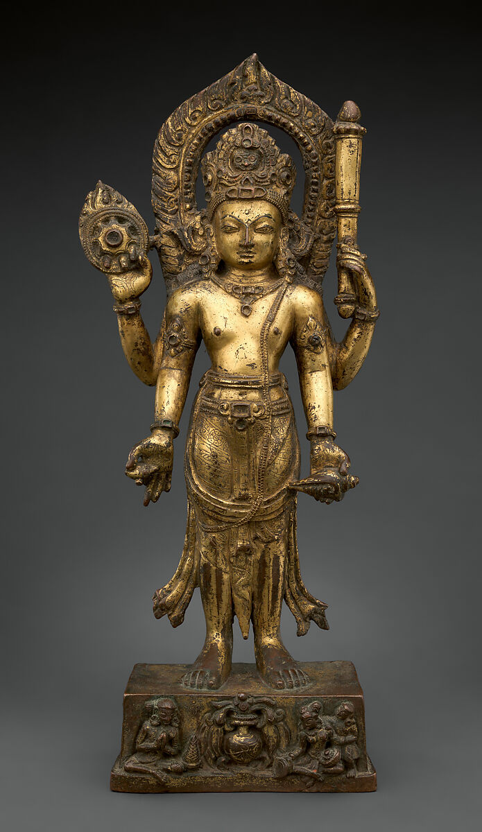 Vishnu, Copper alloy with gilding, Nepal (Kathmandu Valley) 