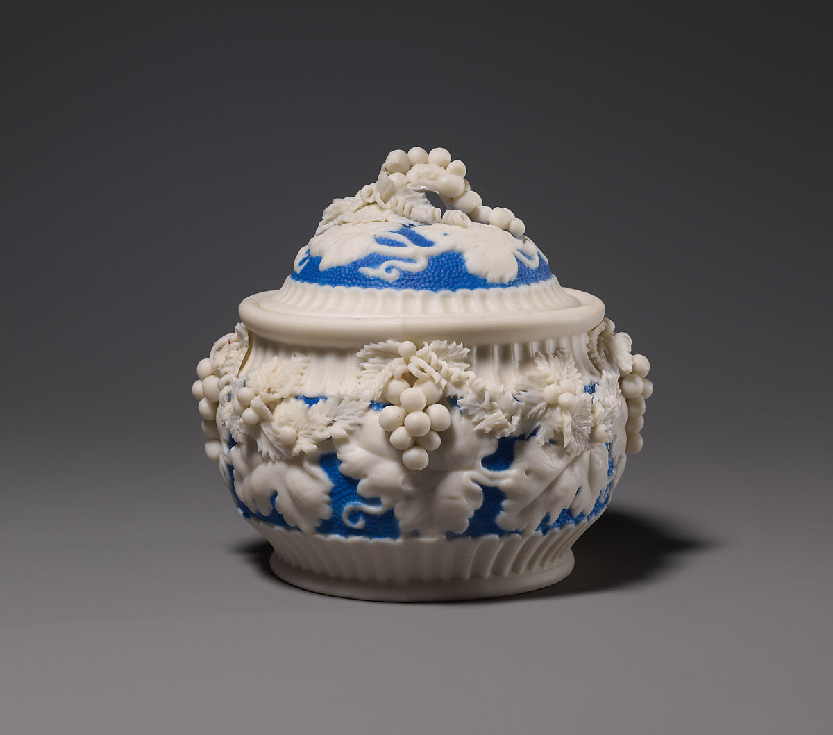 Powder Jar, Parian porcelain, American 