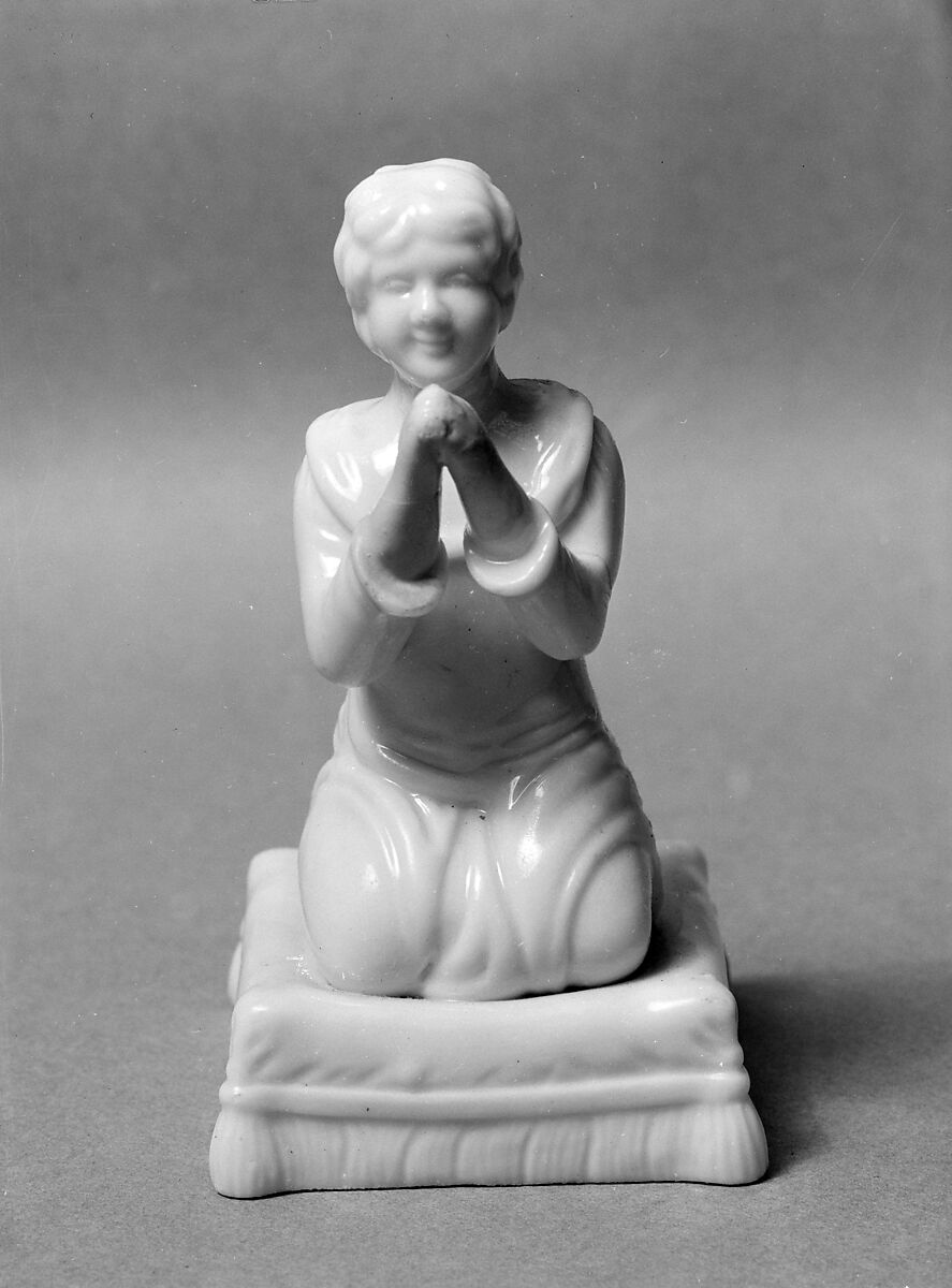 Figure of Praying Samuel, United States Pottery Company (1852–58), Parian porcelain, American 