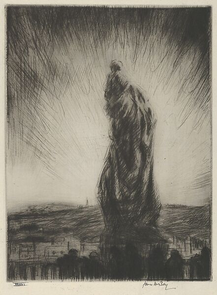 Gunfire, Mount of Olives, James McBey (British, Newburgh 1883–1959 Tangier), Drypoint 