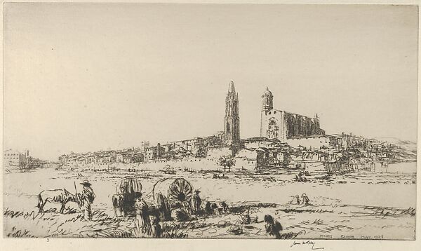 Gerona, James McBey (British, Newburgh 1883–1959 Tangier), Etching 