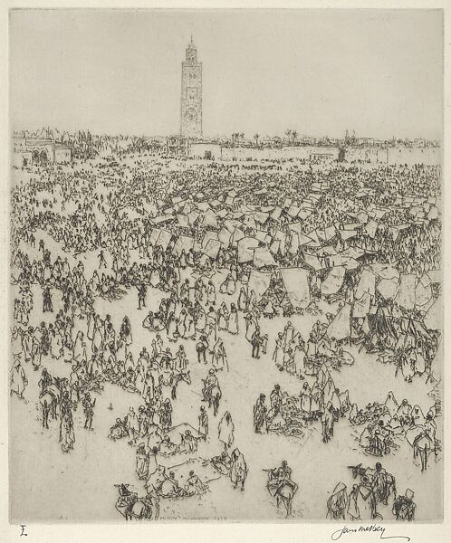 Marrakesh, James McBey (British, Newburgh 1883–1959 Tangier), Etching 