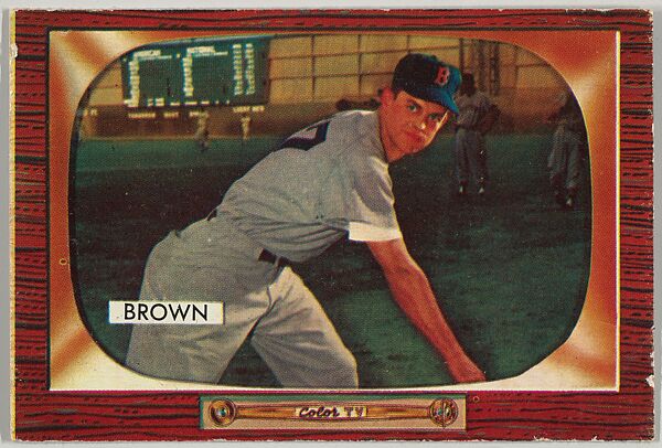 Hector "Skinny" Brown, Pitcher, Boston Red Sox, from Color TV Set series, series 10 (R406-10) issued by Bowman Gum, Issued by Bowman Gum Company, Commercial color lithograph 