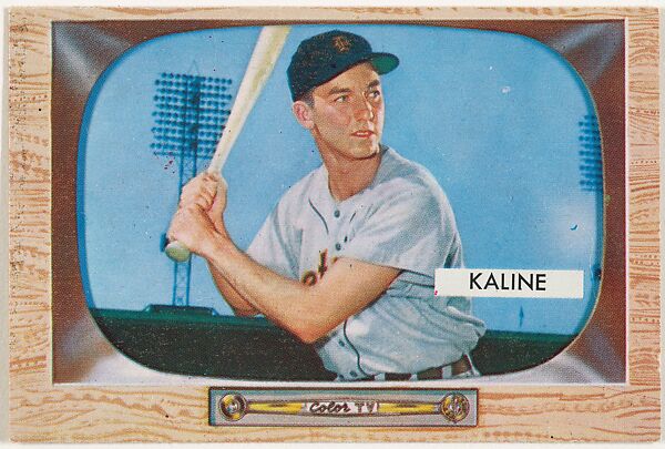 Issued by Bowman Gum Company, Al Kaline, Outfield, Detroit Tigers, from  Color TV Set series, series 10 (R406-10) issued by Bowman Gum