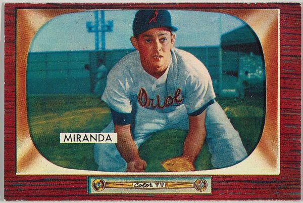 Willie Miranda, Infield, Baltimore Orioles, from Color TV Set series, series 10 (R406-10) issued by Bowman Gum, Issued by Bowman Gum Company, Commercial color lithograph 