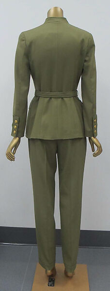 Ensemble, House of Chanel (French, founded 1910), wool, silk, metal, French