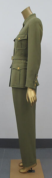 Ensemble, House of Chanel (French, founded 1910), wool, silk, metal, French