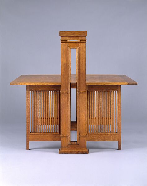Print Table, Frank Lloyd Wright (American, Richland Center, Wisconsin 1867–1959 Phoenix, Arizona), White oak, American
