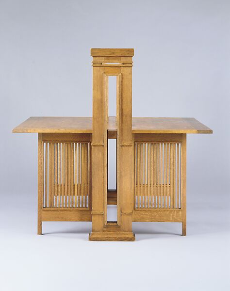 Print Table, Frank Lloyd Wright (American, Richland Center, Wisconsin 1867–1959 Phoenix, Arizona), White oak, American