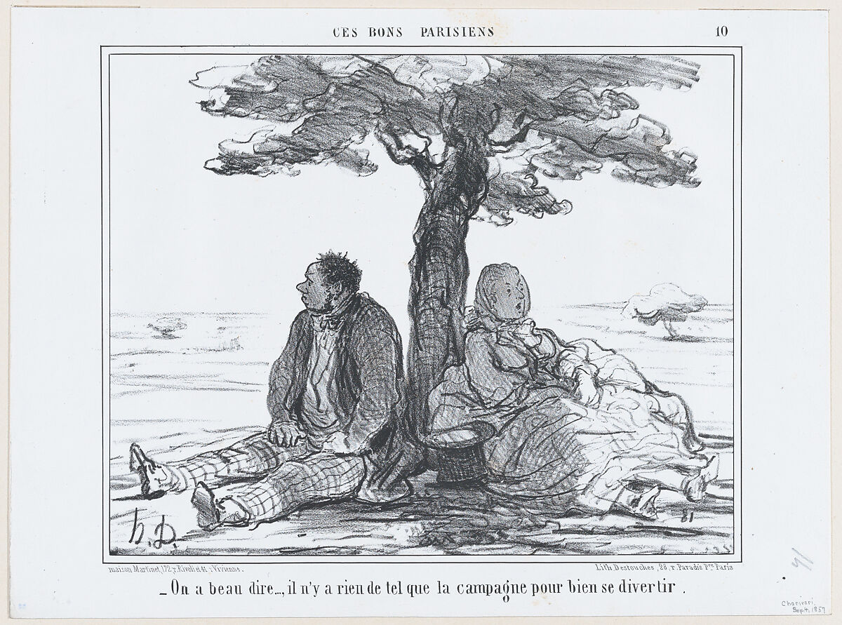 On a beau dire..., from Ces Bons Parisiens, published in "Le Charivari", Honoré Daumier (French, Marseilles 1808–1879 Valmondois), Lithograph; second state of two (Delteil) 