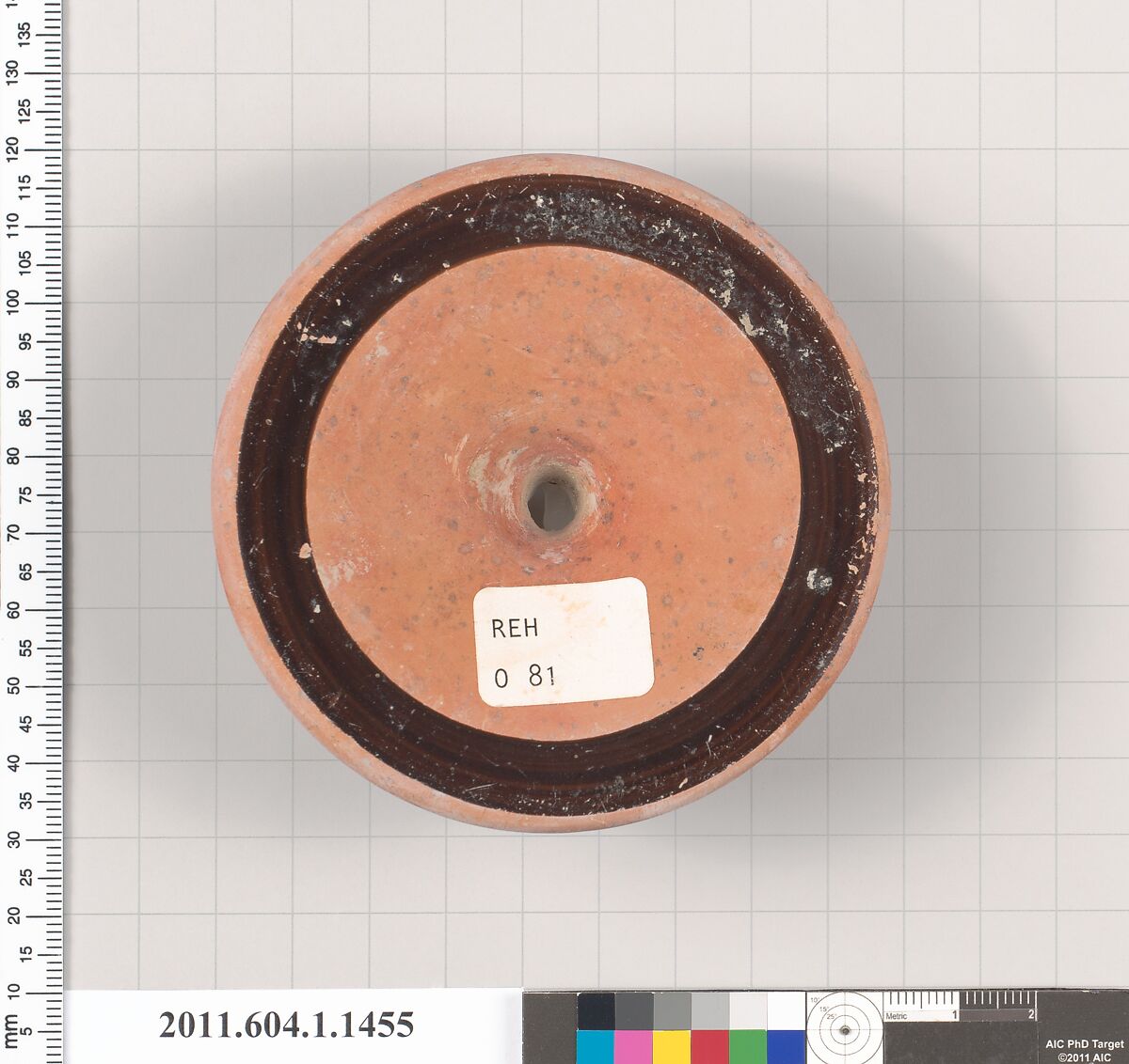 Terracotta fragment of a kylix (drinking cup), Terracotta, Greek, Attic