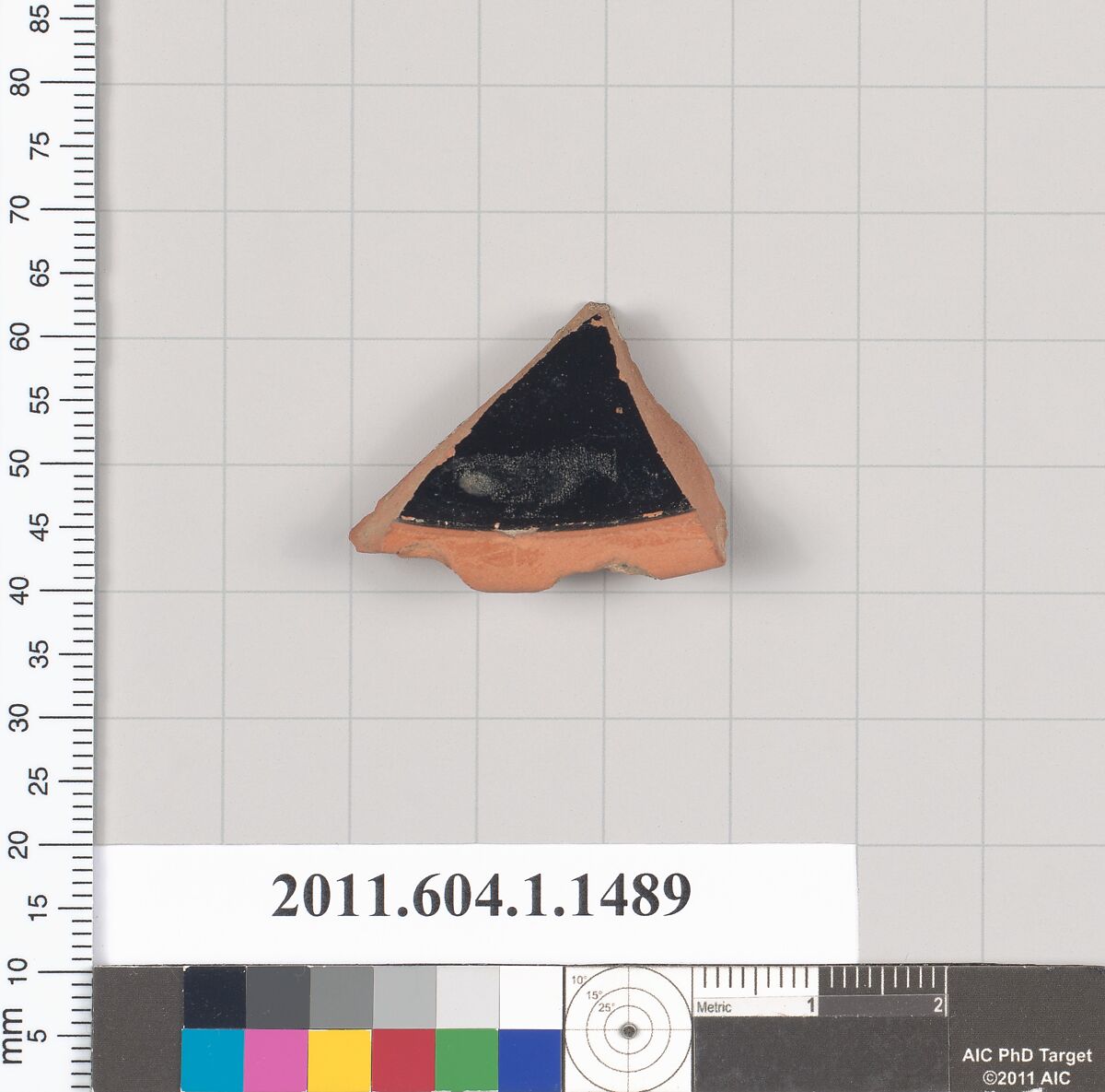 Terracotta fragment of a kylix (drinking cup), Terracotta, Greek, Attic