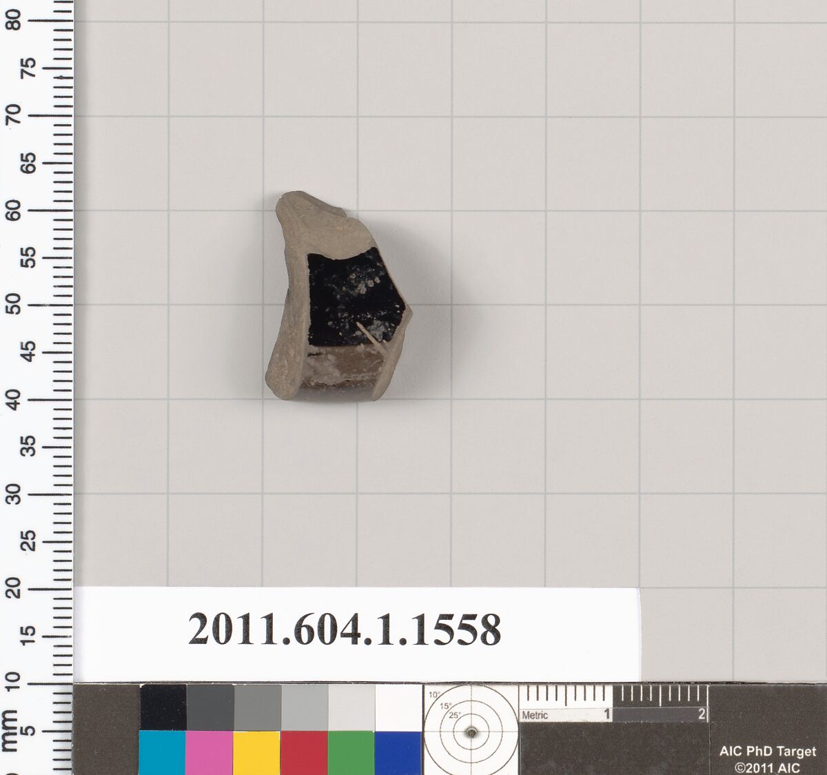 Terracotta fragment of a kylix (drinking cup), Terracotta, Greek, Attic