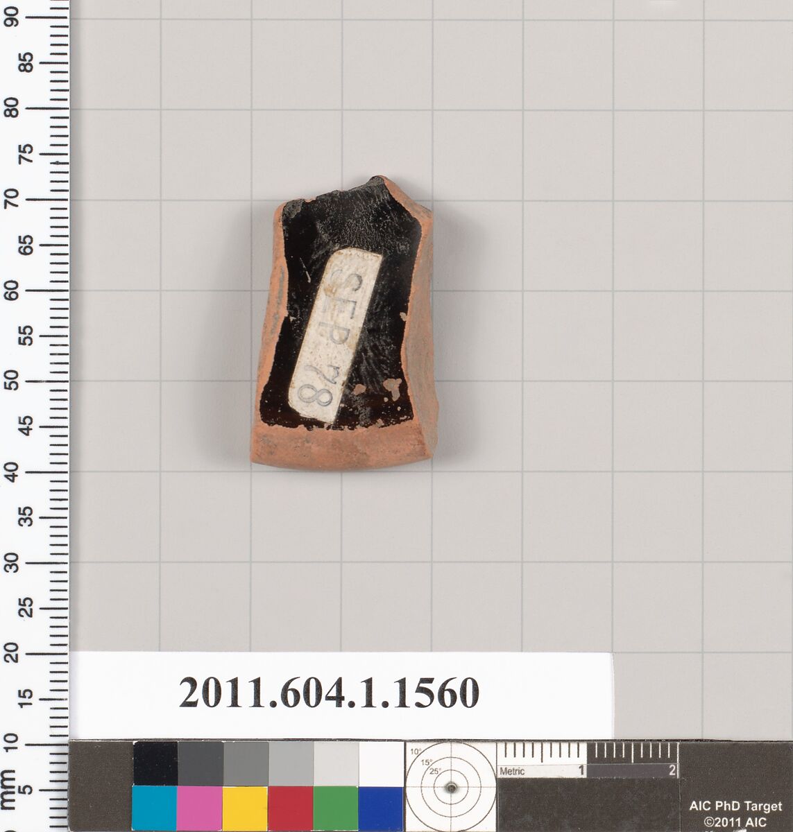 Terracotta fragment of a kylix (drinking cup), Terracotta, Greek, Attic