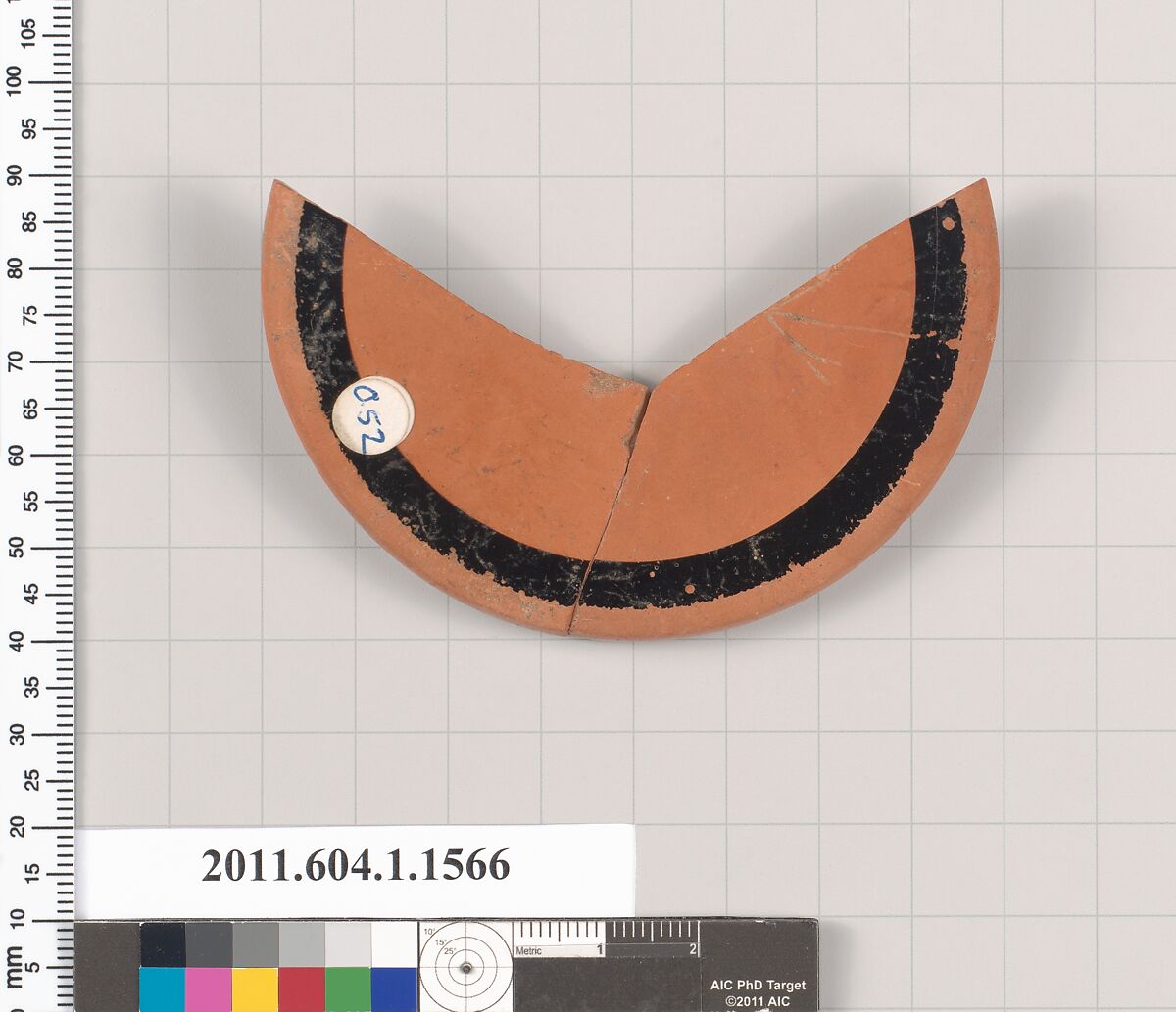 Terracotta fragment of a kylix (drinking cup), Terracotta, Greek, Attic