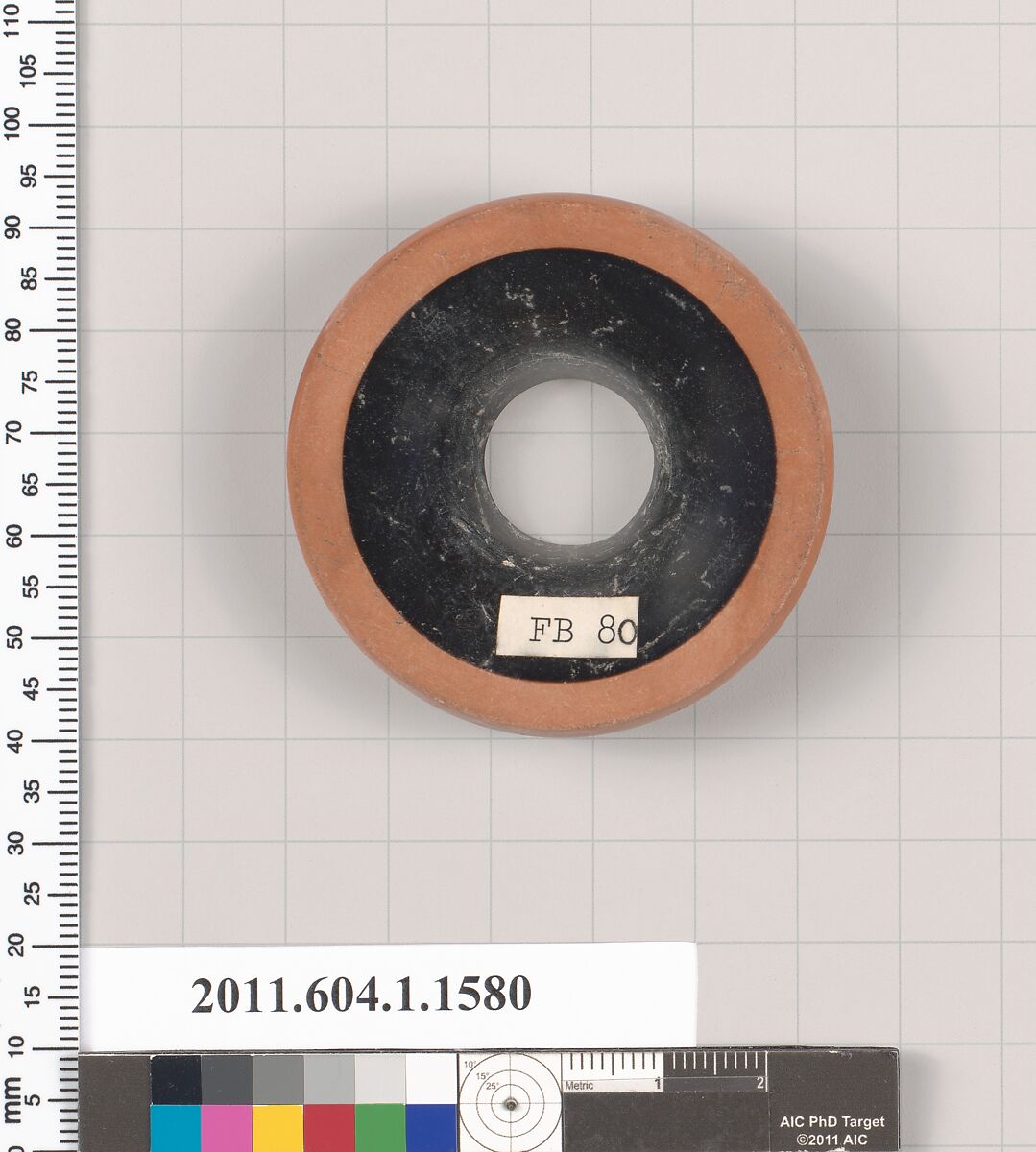 Terracotta fragment of a kylix? (drinking cup), Terracotta, Greek, Attic