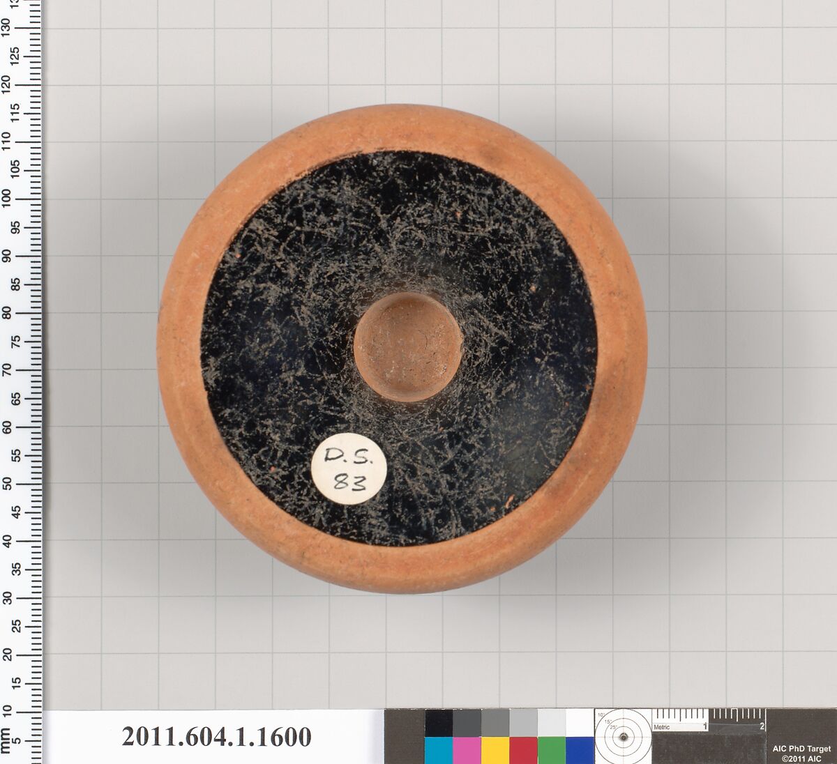 Terracotta fragment of a kylix (drinking cup), Terracotta, Greek, Attic