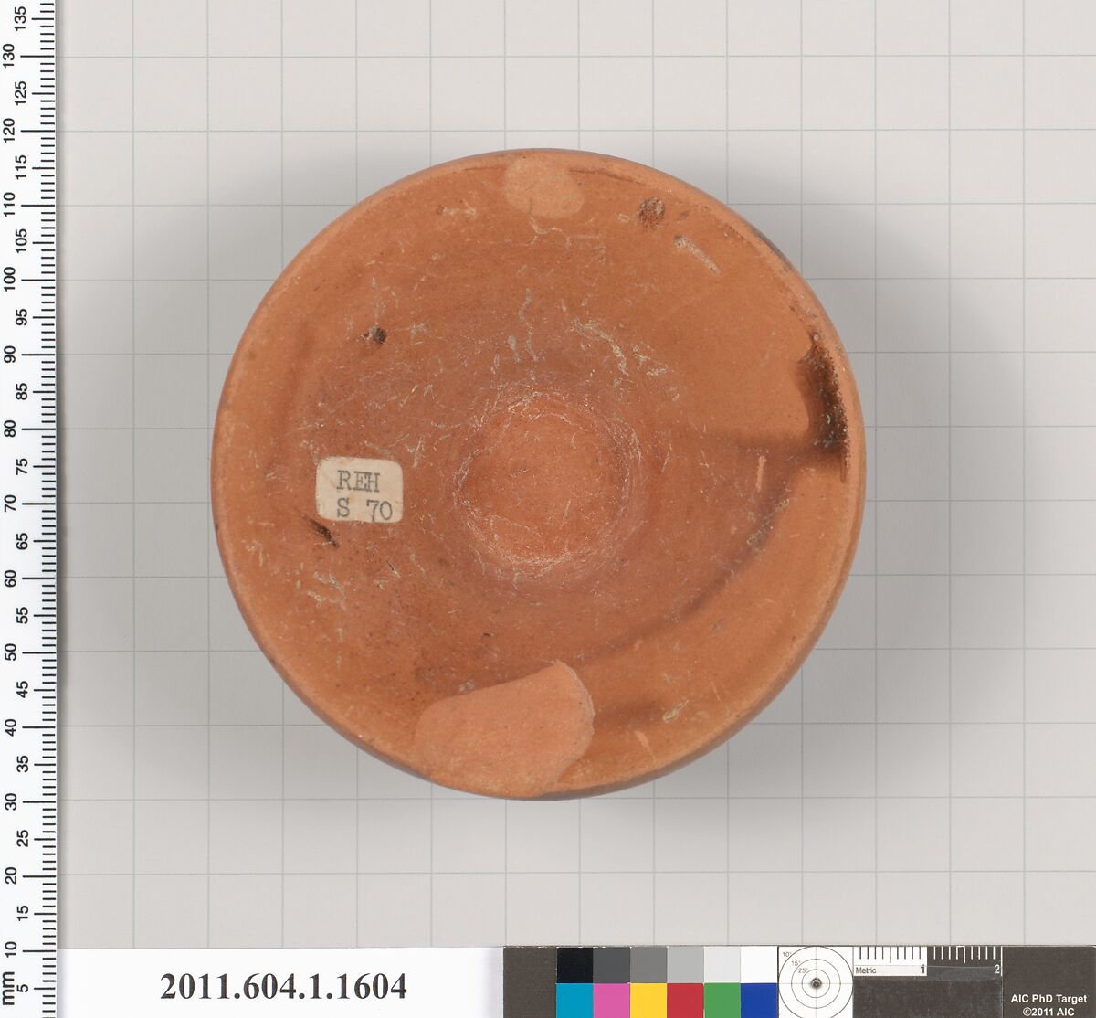 Terracotta fragment of a kylix (drinking cup), Terracotta, Greek, Attic
