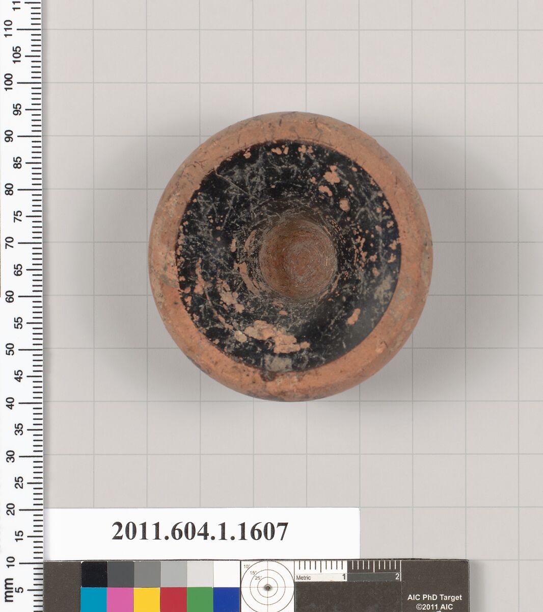 Terracotta fragment of a kylix (drinking cup), Terracotta, Greek, Attic