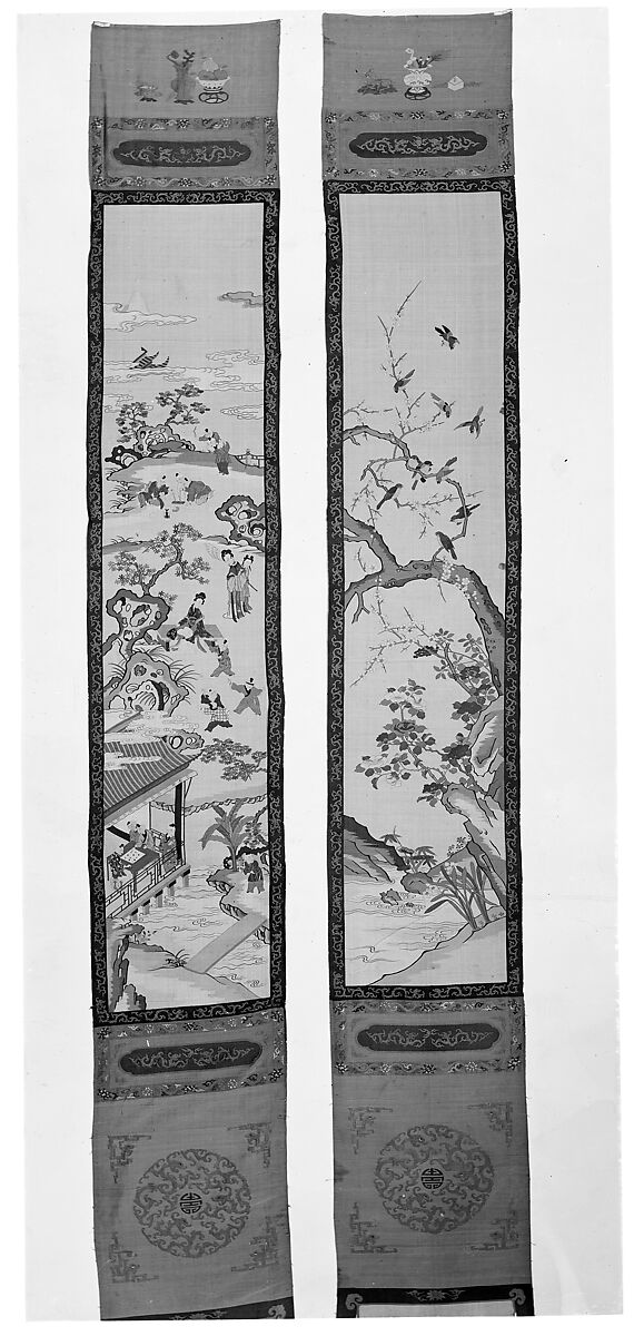 Tapestry Picture, Silk, metallic thread, China