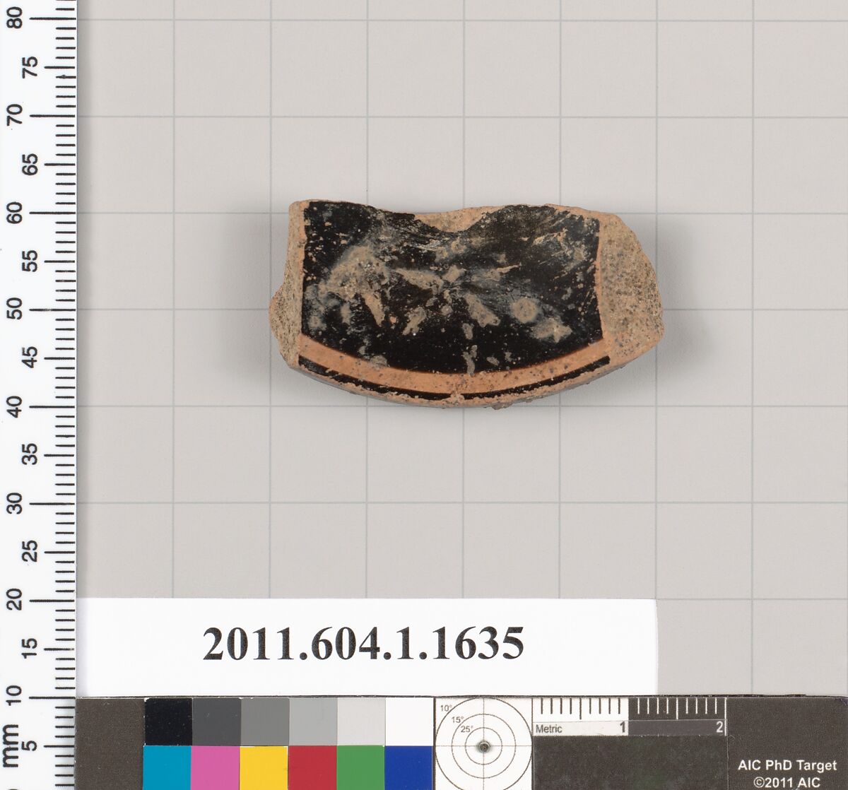 Terracotta fragment of a kylix (drinking cup), Terracotta, Greek, Attic