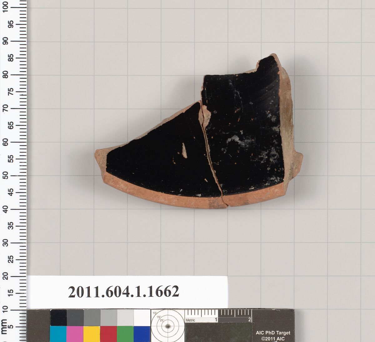 Terracotta fragment of a kylix (drinking cup), Terracotta, Greek, Attic
