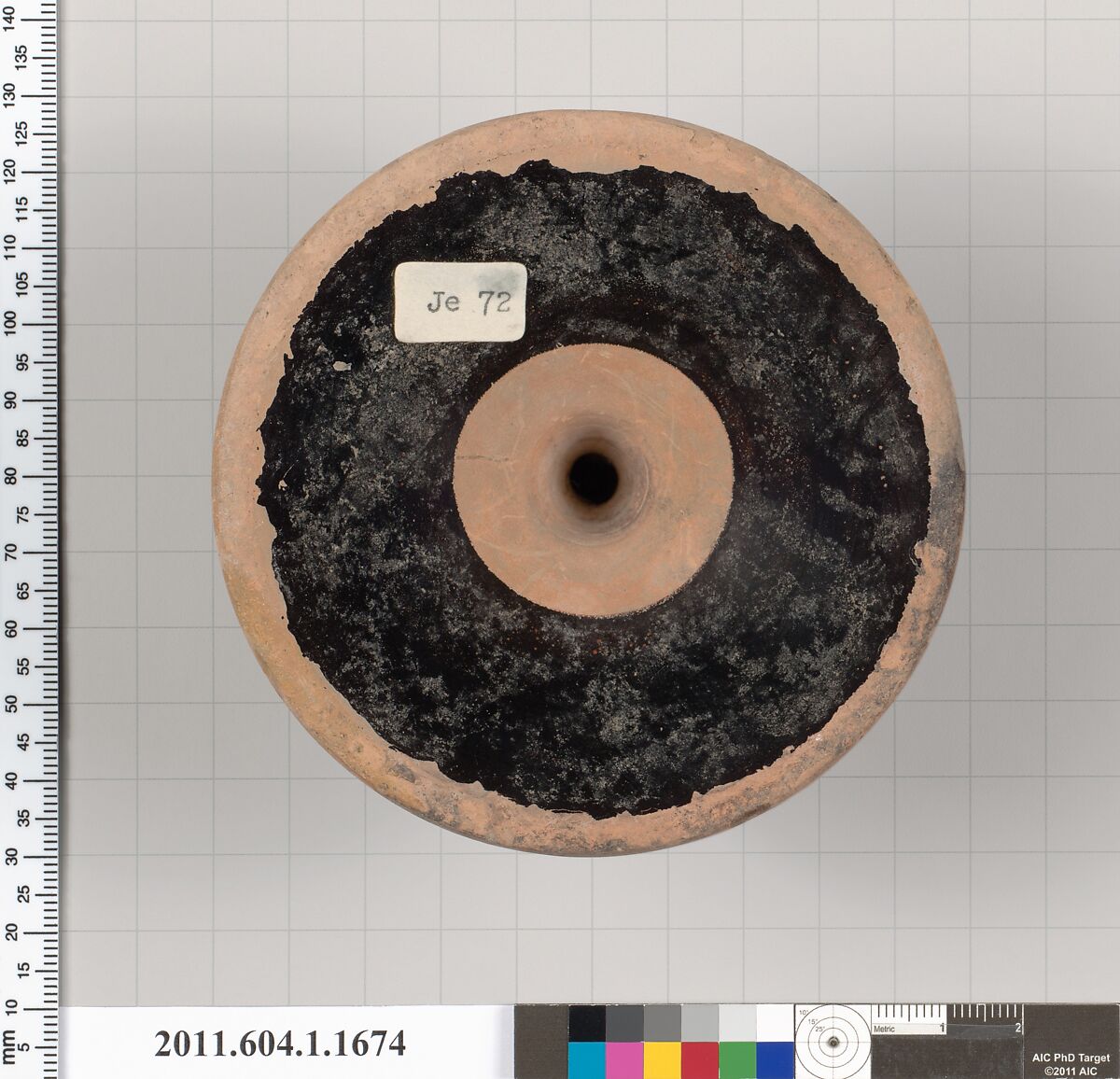 Terracotta fragment of a kylix (drinking cup), Terracotta, Greek, Attic