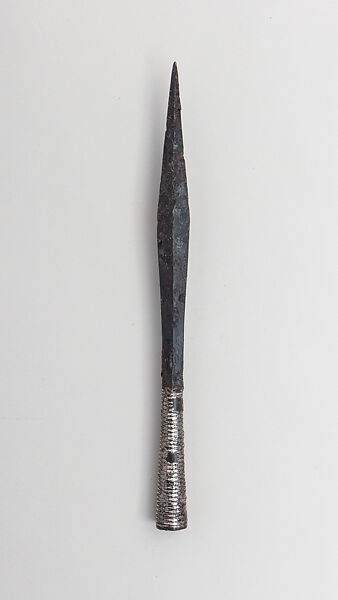 Viking Spearhead or Lance Head, Iron alloy, copper alloy, silver, Scandinavian