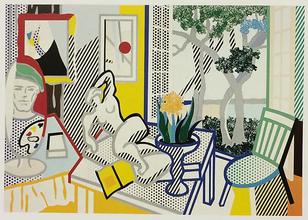Bellagio Hotel Mural: Still Life with Reclining Nude (Study), Roy Lichtenstein (American, New York 1923–1997 New York), Cut-and-pasted printed and painted paper on board 
