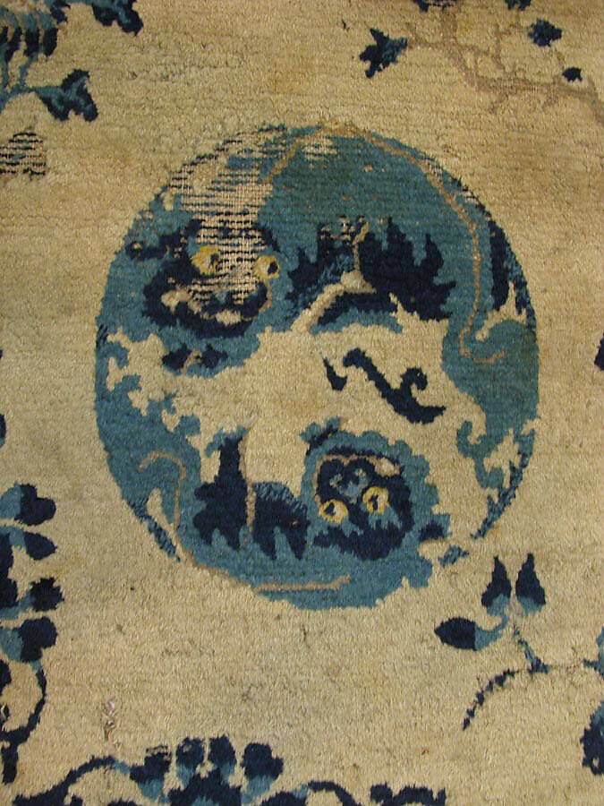 Rug, Foundation: cotton warp and weft;  wool knotting, China