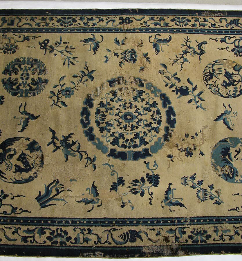 Rug, Foundation: cotton warp and weft;  wool knotting, China
