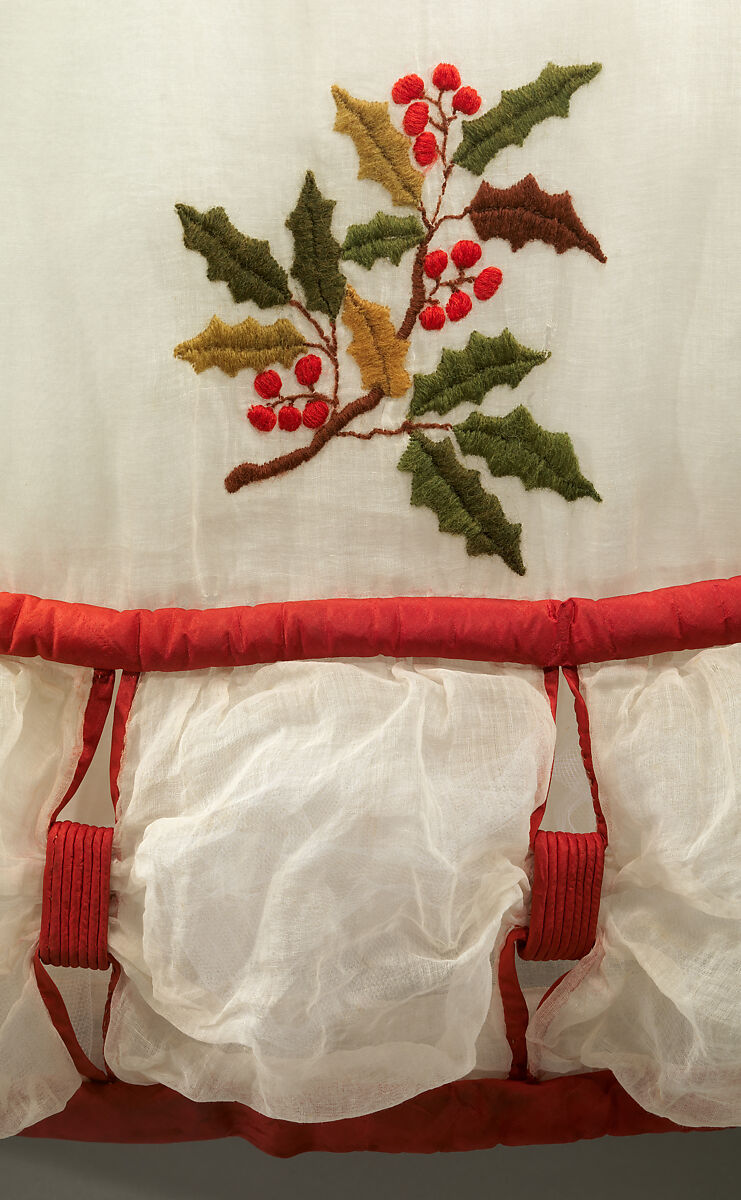 Dinner dress, cotton, silk, wool, British