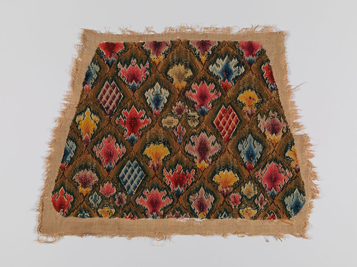 Chair seat cover, Anna Poor Parsons (American, 1738–1783), Wool on linen, American