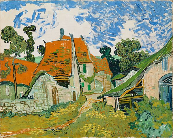 Street in Auvers-sur-Oise, Vincent van Gogh (Dutch, Zundert 1853–1890 Auvers-sur-Oise), Oil on canvas 