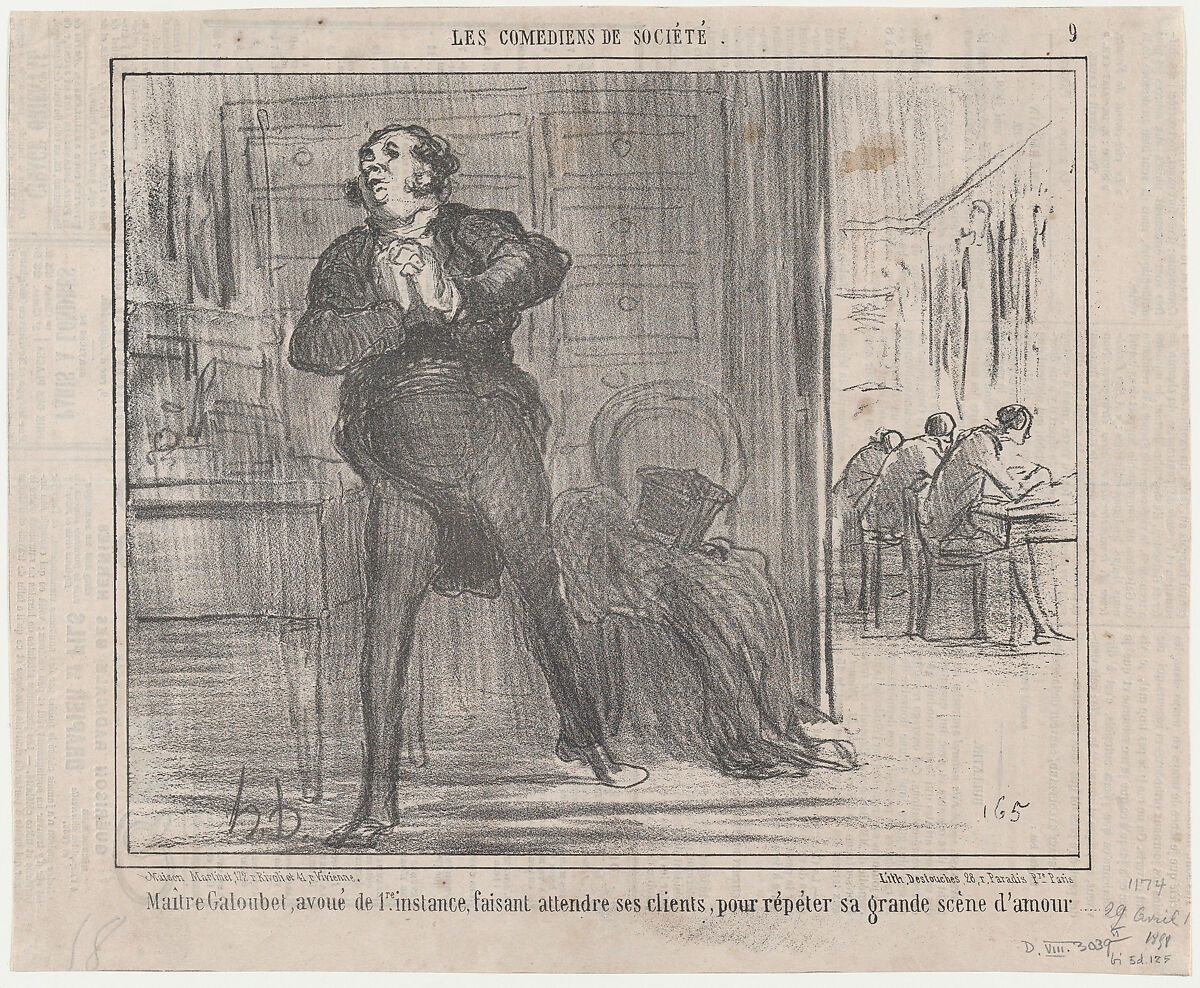 Honoré Daumier | Maître Galoubet, avoué de 1re. instance, faisant ...