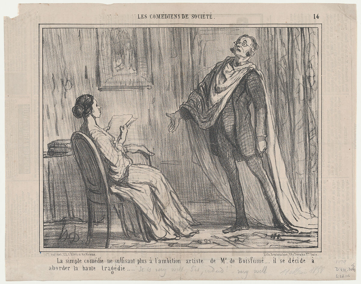 Honoré Daumier | La simple comédie ne suffisant plus à l'ambition ...