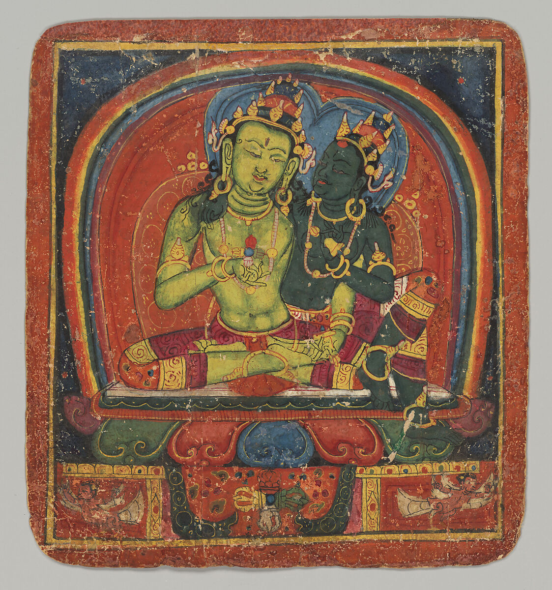 Initiation Cards (Tsakalis), Opaque watercolor on paper, Tibet