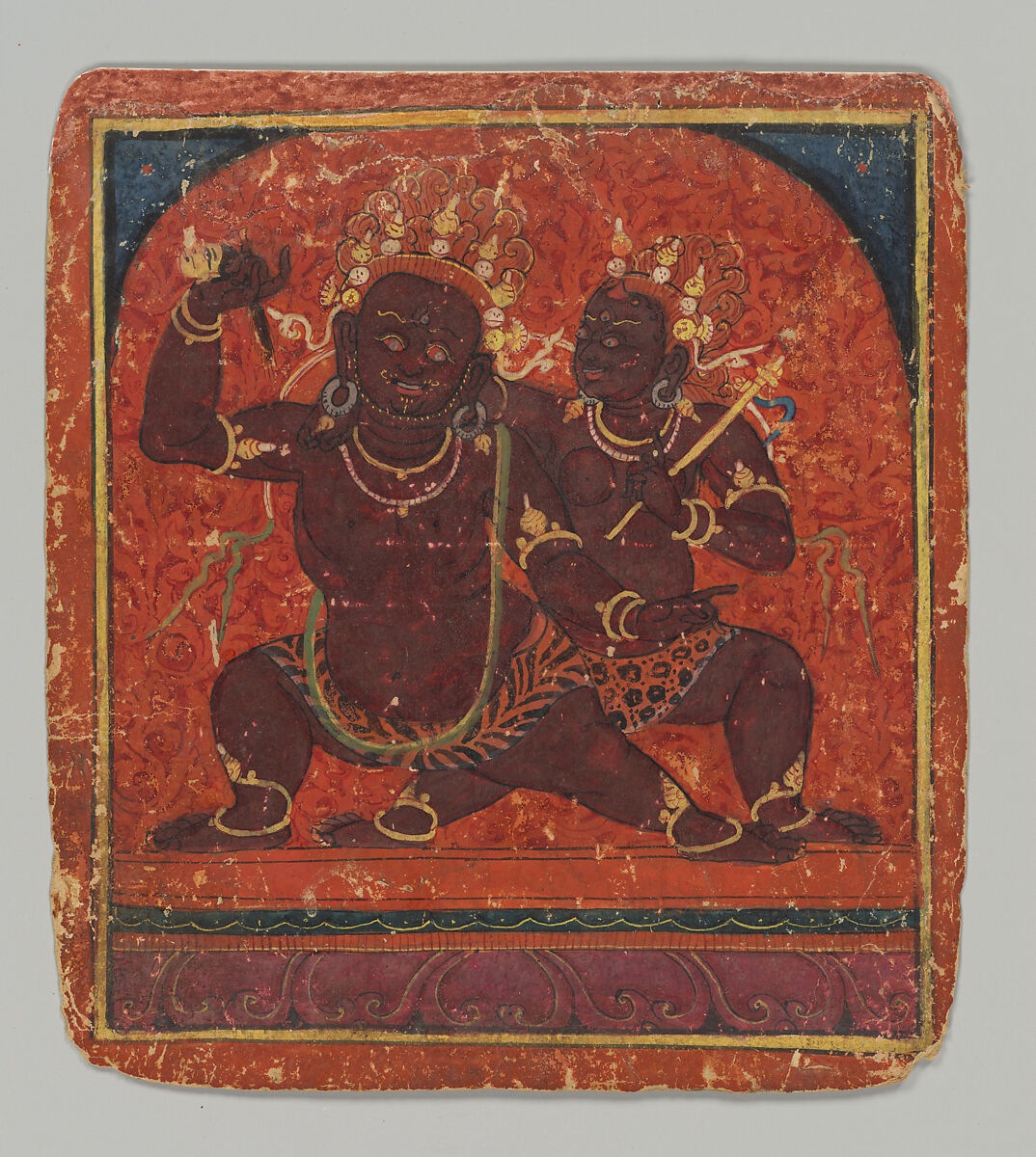 Initiation Cards (Tsakalis), Opaque watercolor on paper, Tibet