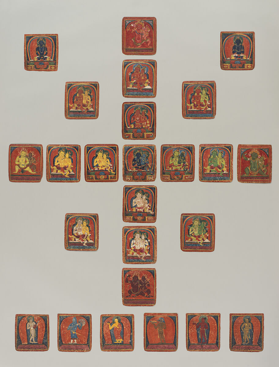 Initiation Cards (Tsakalis), Opaque watercolor on paper, Tibet 