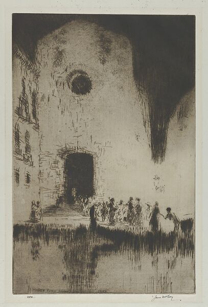 Santa Maria della Fava, James McBey (British, Newburgh 1883–1959 Tangier), Etching and drypoint 