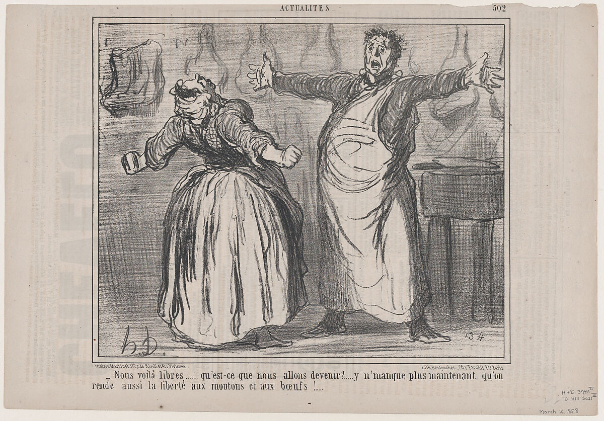 Honoré Daumier | Nous voilà libres...qu'est-ce que nous allons devenir ...