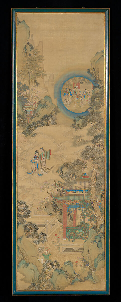 Three scenes from festivals of the twelve months, Unidentified artist Chinese, Three framed panels; ink and color on silk, China