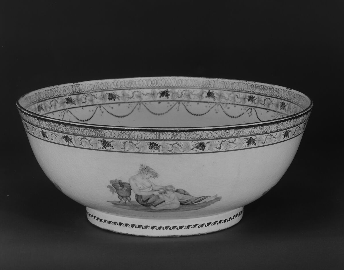 Punch Bowl, Porcelain, Chinese 