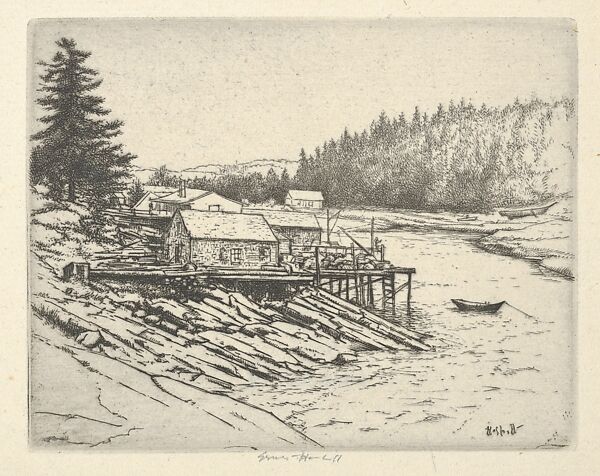 Carrying Place, Ernest Haskell (American, Woodstock, Connecticut 1876–1925 West Point, Maine), Etching 
