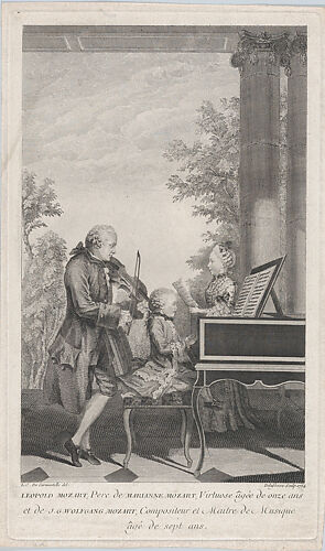 Leopold Mozart and His Children Maria Anna and Wolfgang Giving a Concert in Paris