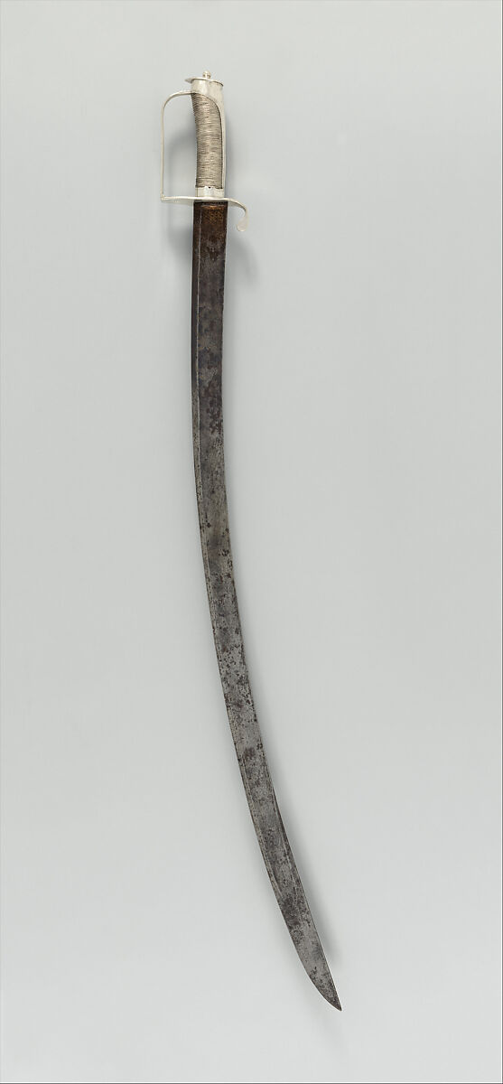 Cavalry Officer's Saber, Hilt by John Lynch (American, Baltimore 1761–1848 Baltimore), Steel, silver, wood, gold, American, Baltimore