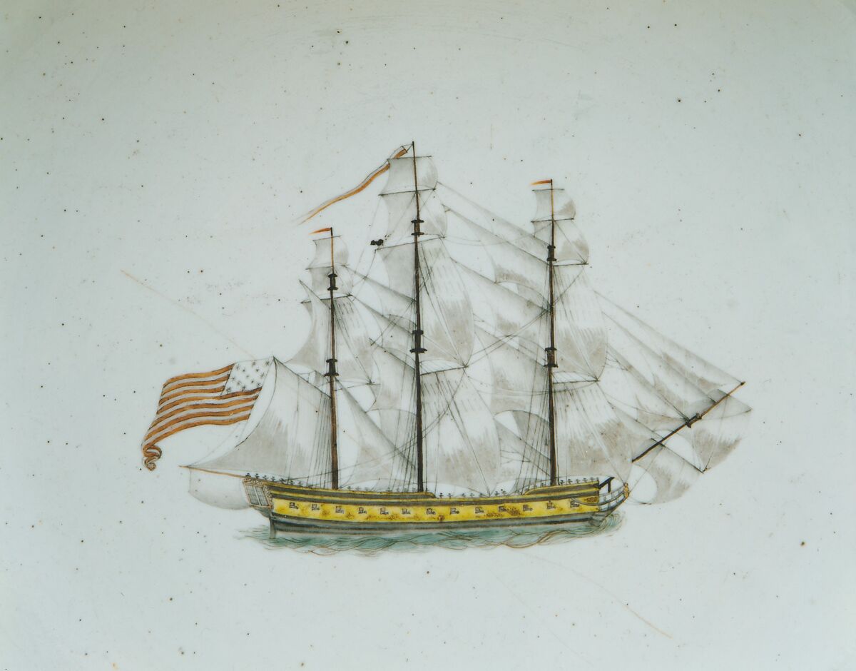 Punch Bowl, Porcelain, Chinese, for American market