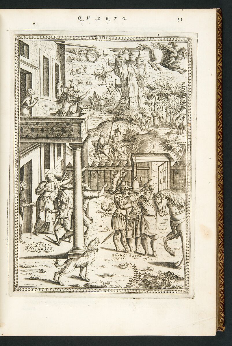 Orlando furioso di M. Lodouico Ariosto nuouamente adornato di figure di rame da Girolamo Porro Padouano ; et di altre cose che saranno notate nella sequente facciata, Ludovico Ariosto (Italian, Reggio Emilia 1474–1533 Ferrara)