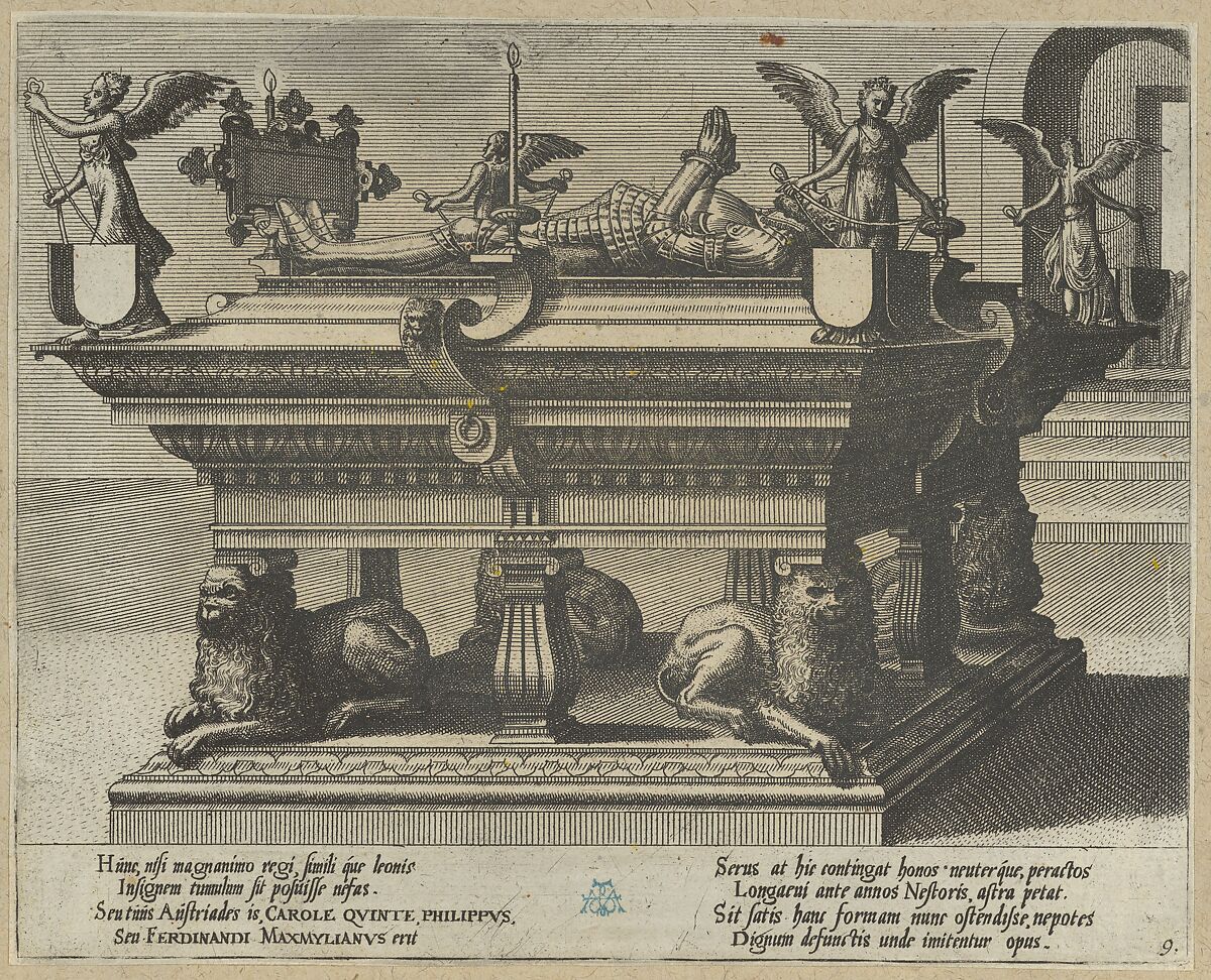 Twenty album pages with prints from the series ‘Coenotaphiorum’, Johannes van Doetecum I (Netherlandish, 1528/32–1605) or, Etching