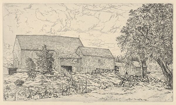 The Barn, Ernest Haskell (American, Woodstock, Connecticut 1876–1925 West Point, Maine), Etching 